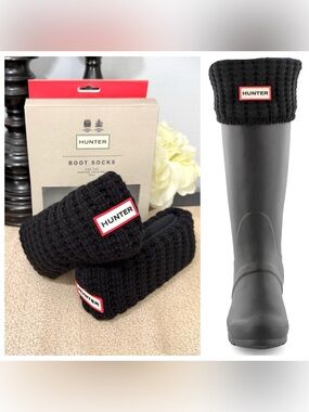 NWT Hunter Waffle Knit Cuff Tall Boot Socks